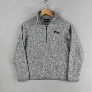 Patagonia Better Sweater Womens Medium Gray Fleece 1/4 Zip Pullover Outdoor